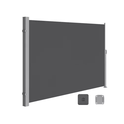 SONGMICS 200 x 350 cm Oldalsó Napellenző Teraszhoz Füstszürke GSA205G02