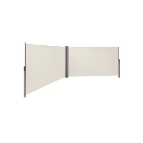   SONGMICS Dupla Oldalsó Napellenző Bézs Alumínium 1.8 x 6 m