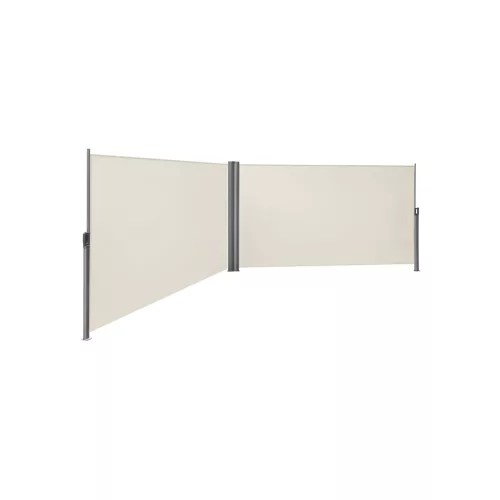 SONGMICS Dupla Oldalsó Napellenző Bézs Alumínium 1.8 x 6 m