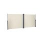 SONGMICS Dupla Oldalsó Napellenző Bézs Alumínium 1.8 x 6 m
