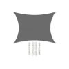 SONGMICS Prémium Napvitorla 2x3m Vízálló Poliészter Füstszürke