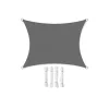 SONGMICS Prémium Napvitorla 2x3m Vízálló Poliészter Füstszürke