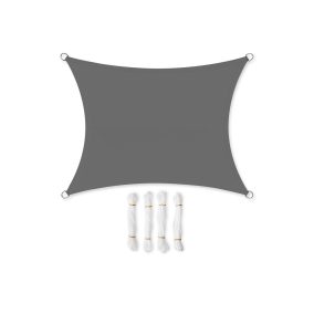   SONGMICS Prémium Napvitorla 2x3m Vízálló Poliészter Füstszürke