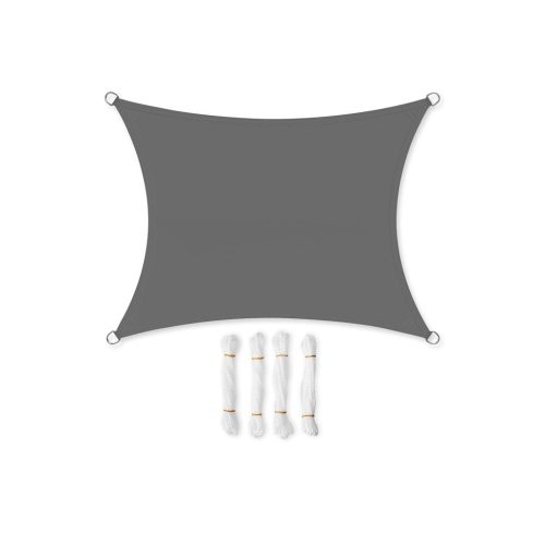 SONGMICS Prémium Napvitorla 2x3m Vízálló Poliészter Füstszürke