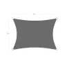 SONGMICS Prémium Napvitorla 2x3m Vízálló Poliészter Füstszürke