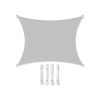 SONGMICS Prémium Napvitorla 2x3m Vízálló Poliészter Világosszürke