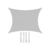 SONGMICS Prémium Napvitorla 2x3m Vízálló Poliészter Világosszürke