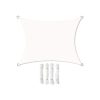 SONGMICS Vízálló Napvitorla 2x3m Fehér UV-védelemmel