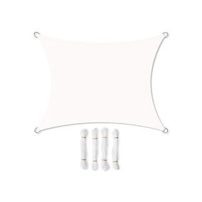 SONGMICS Vízálló Napvitorla 2x3m Fehér UV-védelemmel