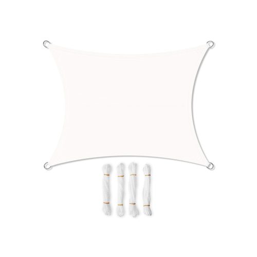 SONGMICS Vízálló Napvitorla 2x3m Fehér UV-védelemmel