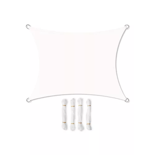 SONGMICS Vízálló Napvitorla 2x3m Fehér UV-védelemmel