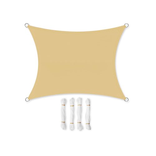 SONGMICS Prémium Napvitorla 3x4m Homokszínű Vízálló UV-védett