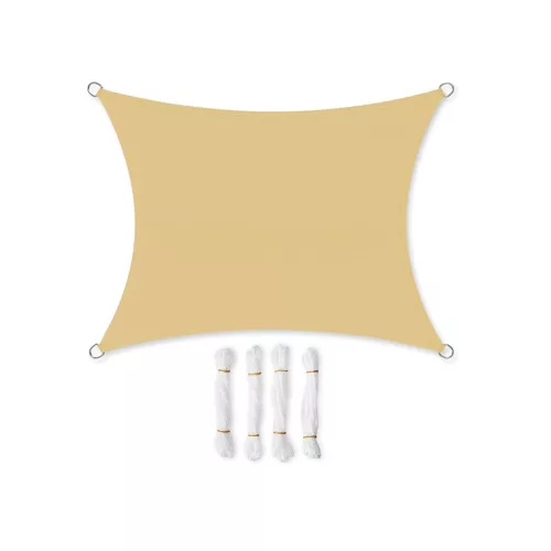 SONGMICS Prémium Napvitorla 3x4m Homokszínű Vízálló UV-védett