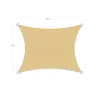 SONGMICS Prémium Napvitorla 3x4m Homokszínű Vízálló UV-védett