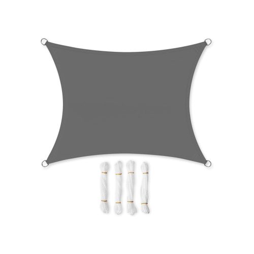 SONGMICS Prémium Napvitorla 3x4m Poliészter Füstszürke UV-védő