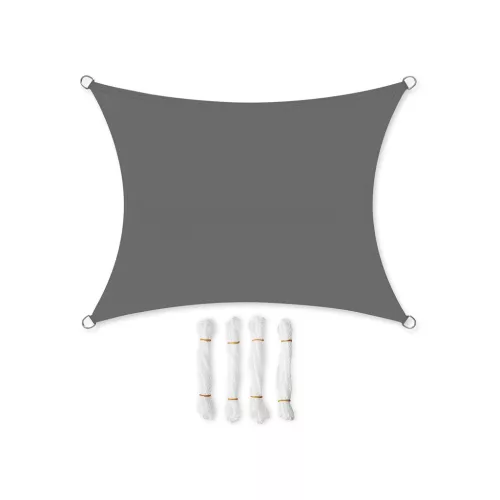 SONGMICS Prémium Napvitorla 3x4m Poliészter Füstszürke UV-védő