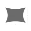 SONGMICS Prémium Napvitorla 3x4m Poliészter Füstszürke UV-védő