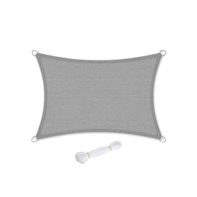   SONGMICS Napvitorla HDPE Műanyag Árnyékoló 2x3m Füstszürke