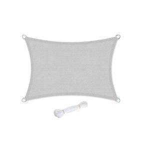   SONGMICS Prémium Napvitorla HDPE 3x4m Világosszürke UV-védelem