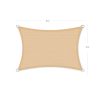 SONGMICS Premium HDPE Napvitorla 3x5m Homokszín UV-védelemmel
