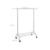 SONGMICS Állítható Króm Ruhaállvány Cipőtartó Polccal HSR02S