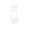 SONGMICS Fém Előszobai Állvány 187 cm Fehér 3 Polcos Ruhatartó