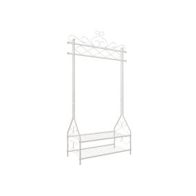 SONGMICS Vintage Ruhaállvány Krém Színű Fém Polcokkal