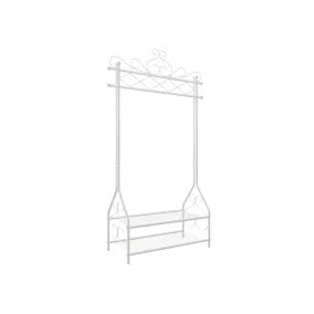 SONGMICS Vintage Ruhaállvány Krém Színű Fém Polcokkal