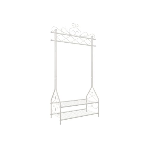 SONGMICS Vintage Ruhaállvány Krém Színű Fém Polcokkal
