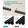 SONGMICS HSR107B01 dupla ruhásállvány fém kerekekkel és polccal fekete