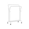 SONGMICS Dupla Ruhaállvány Görgős Fehér Fém Vázzal