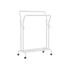 SONGMICS Dupla Ruhaállvány Görgős Fehér Fém Vázzal
