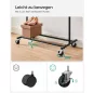   SONGMICS Mobil Ruhaállvány Kerekes Nagy Teherbírású Acél Fekete