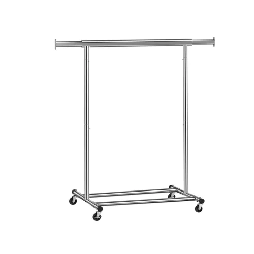 SONGMICS Mobil Ruhaállvány Kerekes Nagy Teherbírású Acél Ezüst HSR13S