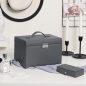   SONGMICS 3 Szintes Luxus Ékszertartó Doboz Utazótokkal Szürke