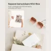 SONGMICS Elegáns Ékszertartó Doboz Tükörrel és Utazótokkal Fehér