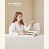 SONGMICS Elegance Üvegfedeles Ékszertartó Doboz Felhőfehér-Arany