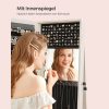 SONGMICS 360° Forgatható Ékszertároló Szekrény Tükörrel Fehér-Szürke