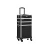 SONGMICS Professzionális Kozmetikai Bőrönd Kerekes Alumínium Fekete