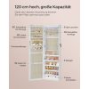 SONGMICS Falra Szerelhető Ékszertartó Szekrény Tükörrel Fehér