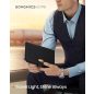 SONGMICS HOME RONNE Prémium Óratartó Tok Fekete PU Bőr 3 Órához