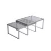 SONGMICS KCS01SV 2 Szintes Fűszertartó Polc Fém Ezüst