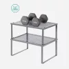 SONGMICS KCS01SV 2 Szintes Fűszertartó Polc Fém Ezüst