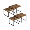 SONGMICS Vintage Konyhai Polckészlet Fém-Fa Bővíthető Szekrényrendező Barna-Fekete