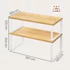 SONGMICS 2 darabos állítható konyhai polc szett fém és műfa anyagból felhőfehér és természetes bézs színben