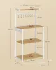 VASAGLE KKS014Y02 konyhai polcrendszer beépített aljzatokkal arany tölgy-fehér 40 x 60 x 140 cm