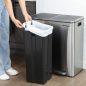 SONGMICS 30A Húzózsinóros Szemeteszsák HDPE Fehér 30L