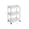 SONGMICS 3-Szintes Gurulós Tárolókocsi Fehér PP Műanyag