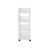 SONGMICS 4 Szintes PP Görgős Tárolókocsi Fehér