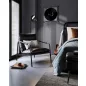   VASAGLE EKHO Modern Fotel Karfával Fekete PU Bőr Fémvázzal